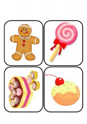 English Worksheet: desserts flashcards 24 cards in 6 pages