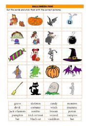 English Worksheet: Halloween fun