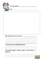 English worksheet: Describe your Drawing!