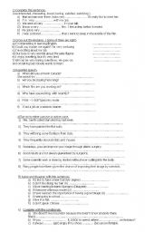 English worksheet: Simple activities about adjectives (ending 