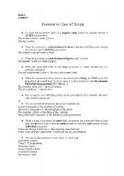 English Worksheet: Possessive Case of Nouns