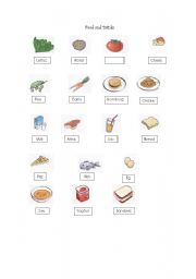 English worksheet: food vocabulary