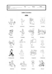 English Worksheet: Vocabulary (Jobs, Part 1)