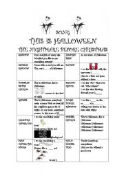 English Worksheet: This is Halloween song