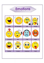 English Worksheet: Emotions and moods