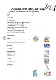 English worksheet: Days 