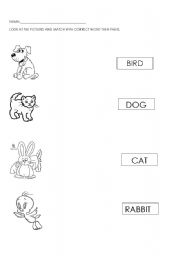 English worksheet: pets