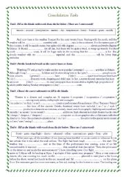 English Worksheet: Consolidation Tasks