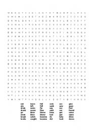 English worksheet: Past form-wordsearch