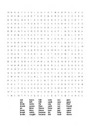 English Worksheet: Past form-wordsearch