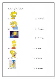 English worksheet: How Do You Feel ?