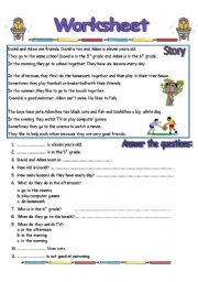 Reading Comprehension/Worksheet./2 pages