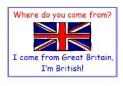 English Worksheet: Where do you come from?