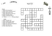 English worksheet: crosswords math counting
