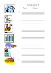 English worksheet: Daily routine