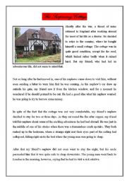 English Worksheet: The Surprising Cottage