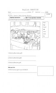 English worksheet: food