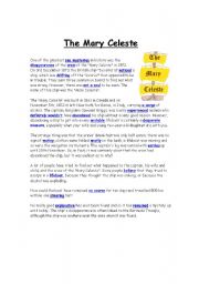 English Worksheet: The Mary Celeste