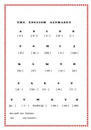 English Worksheet:  the English alphabet