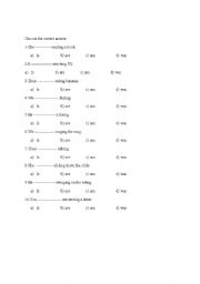 English Worksheet: playground