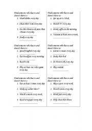 English worksheet: have to/dont have to