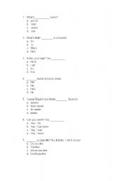 English worksheet: level test