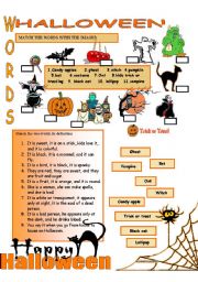 English Worksheet: HALLOWEEN ( 1/2 )