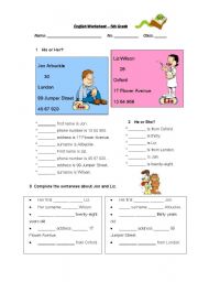 English Worksheet: Identity Cards