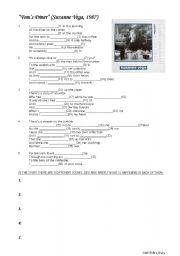 English Worksheet: Toms Diner (Suzanne Vega)