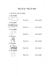 English worksheet: Weather