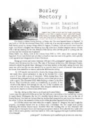 English Worksheet: The most haunted house in England