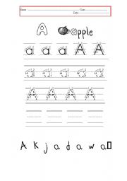 English Worksheet: Alphabet ( a)