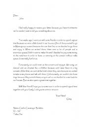 English Worksheet: letter application