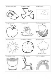 English Worksheet: Colours