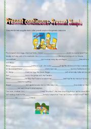 English Worksheet: present continuous or simple present
