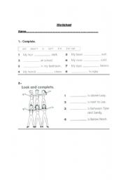 English worksheet:     complete