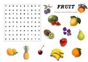English Worksheet: Fruit Crossword 
