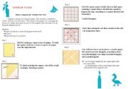 English worksheet: making  tangram