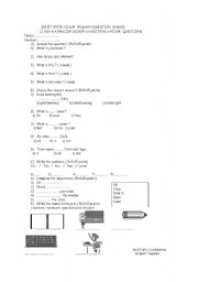 English Worksheet: exam