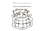 English Worksheet: Parts of the face