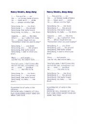 English Worksheet: N. Sinatras Bang Bang - Oral comprehension - 