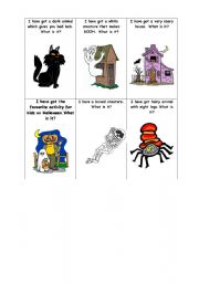 English Worksheet: Halloween game (part1)