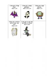 English Worksheet: Halloween game Part 2