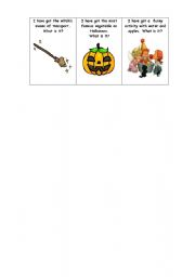 English Worksheet: Halloween game Part 3