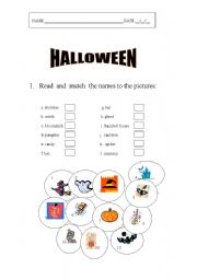 English Worksheet: HALLOWEEN