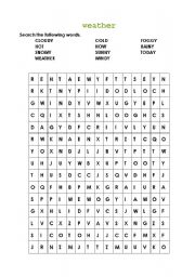 Weather Wordsearch