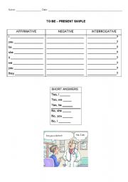 English Worksheet: to be-present simple