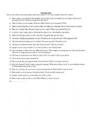 English Worksheet: Speaking topics