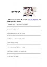 English Worksheet: Terry Fox