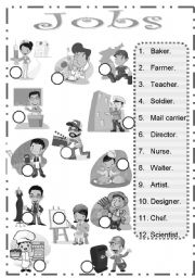 English Worksheet: jobs